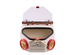 एलईडी लाइट डेंटल सैंडब्लास्टर दो पेन डेंटल लैब उपकरण डेंटल सैंडब्लास्टिंग मशीन