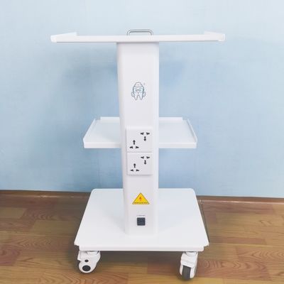 स्टेनलेस स्टील डेंटल क्लिनिक ट्रॉली कार्ट मोबाइल कार्ट यूनिट इनबिल्ट सॉकेट के साथ