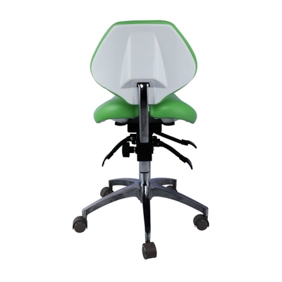 अनोखा डेंटिस्ट स्टूल नीला रंग नाई की दुकान की कुर्सी आरामदायक डेंटल ट्विन सैडल स्टूल