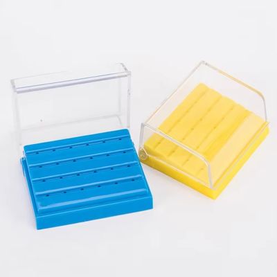 24 छेद डेंटल डिसइन्फेक्शन बर बॉक्स विभिन्न रंग डायमंड बर होल्डर प्लास्टिक डेंटल बर होल्डर