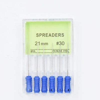 Endodontic Dental Tapered Finger Spreaders 21/25mm Stainless Steel Hand Use Endo Root Canal File Dental Spreaders