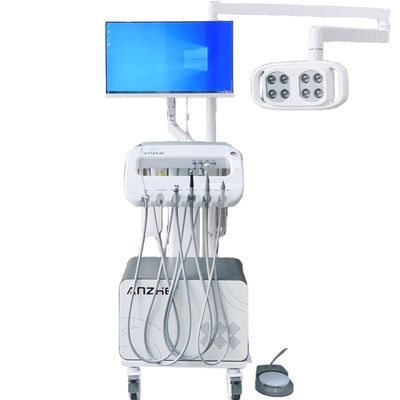 पशु चिकित्सा दंत टरबाइन इकाई के लिए एयर कंप्रेसर पालतू उपचार मोबाइल कार्ट के साथ पेशेवर मोबाइल डेंटल यूनिट कार्ट