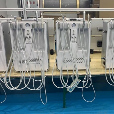 अंजे मोबाइल डेंटल टर्बाइन यूनिट 4 टूल्स होल्डर पोर्टेबल डेंटल यूनिट सिस्टम अंतर्निहित एयर कंप्रेसर के साथ