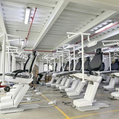 दंत मौखिक सेट दंत चिकित्सा क्लिनिक कुर्सी दांत सफेद करने के कार्य के साथ एलईडी लाइट कस्टम स्वीकार करें दंत उपकरण कुर्सी दंत इकाई