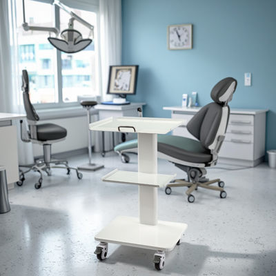 दंत चिकित्सा क्लिनिक मोबाइल इंस्ट्रूमेंट कार्ट दंत मोबाइल कार्ट ब्रेक कैस्टर के साथ अंतर्निहित सॉकेट दंत पोर्टेबल ट्रॉली कार्ट