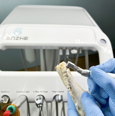 एयर कंप्रेसर 220V EU स्टैंडर्डर वेट पोर्टेबल डेंटल यूनिट के साथ डेंटल फैक्ट्री पेट टीथ थेरेपी उपकरण