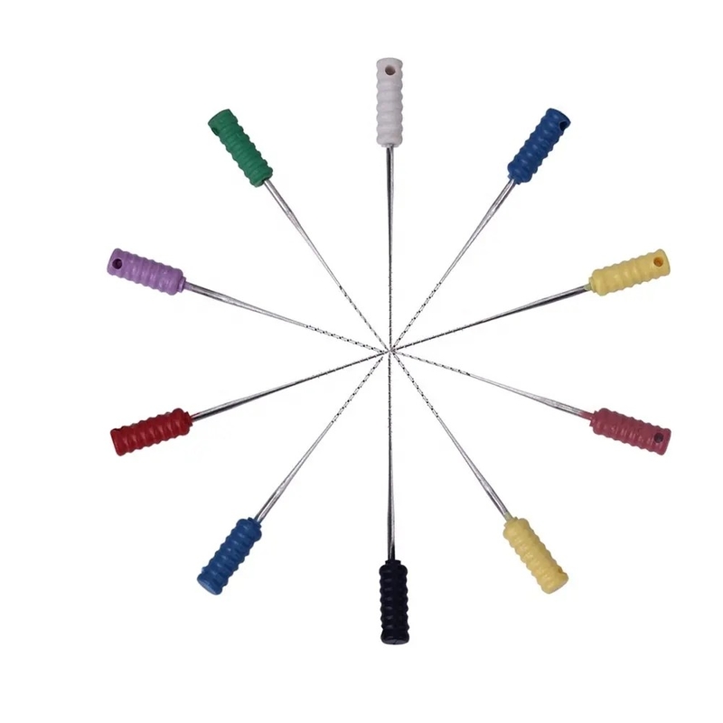 हाथ के उपयोग के लिए दंत कांटेदार ब्रश दंत तंत्रिका ब्रश दंत जड़ नहर फाइलें एंडोडोंटिक दंत घूर्णी फाइलें