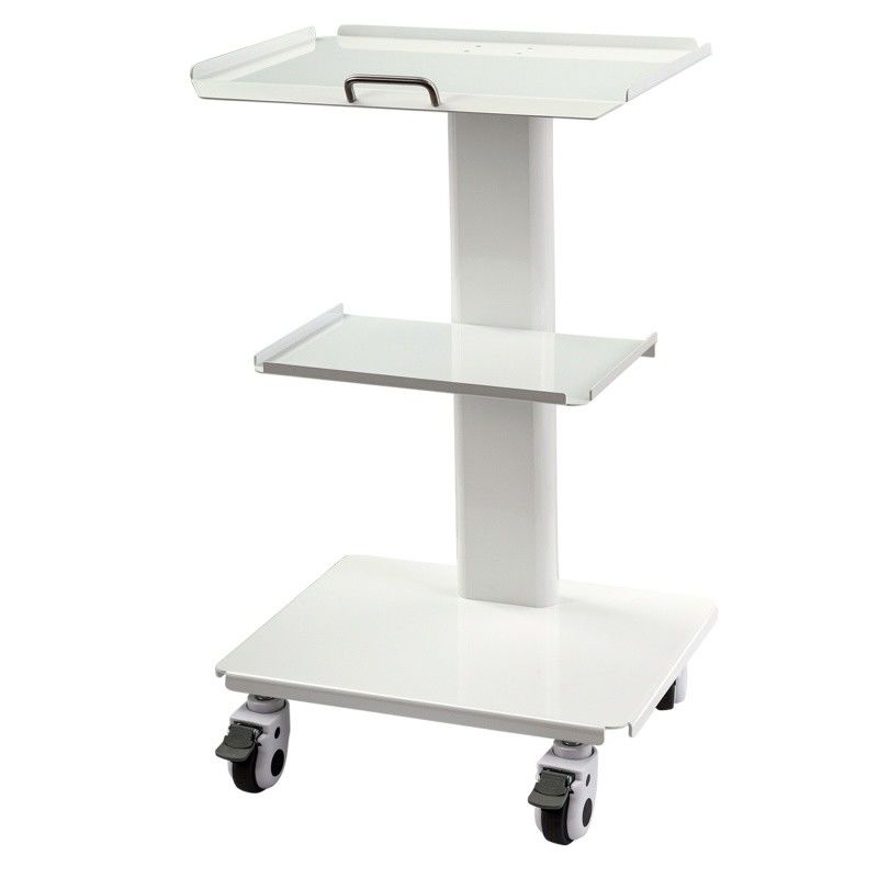 फोशन फैक्ट्री दंत चिकित्सा उपकरण सोकेट एसएस 3 परत दंत चिकित्सा मोबाइल कार्ट के साथ सफेद रंग मोबाइल उपकरण कार्ट