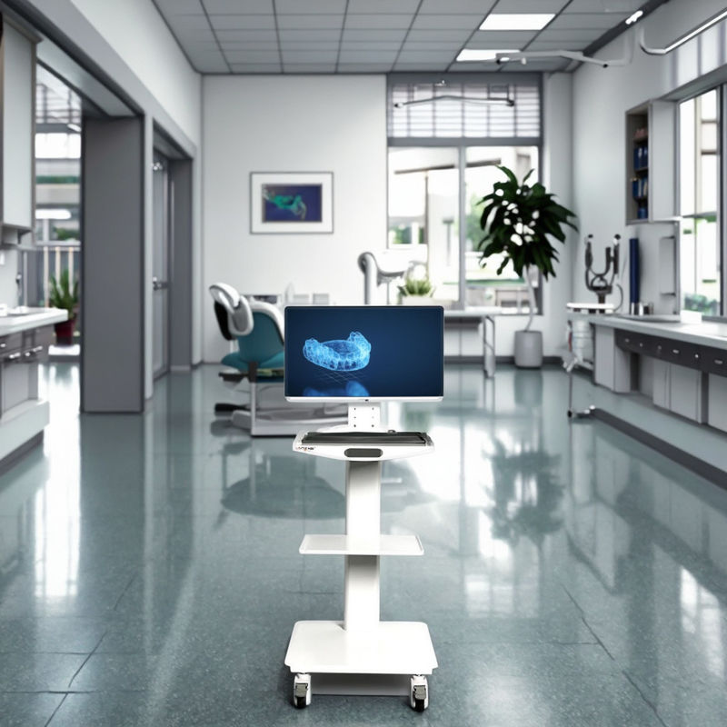 दंत चिकित्सा अस्पताल उपकरण कंप्यूटर मोबाइल दंत चिकित्सा गाड़ी मोबाइल अस्पताल ट्रॉली स्टेनलेस स्टील मोबाइल गाड़ी ब्रेक के साथ