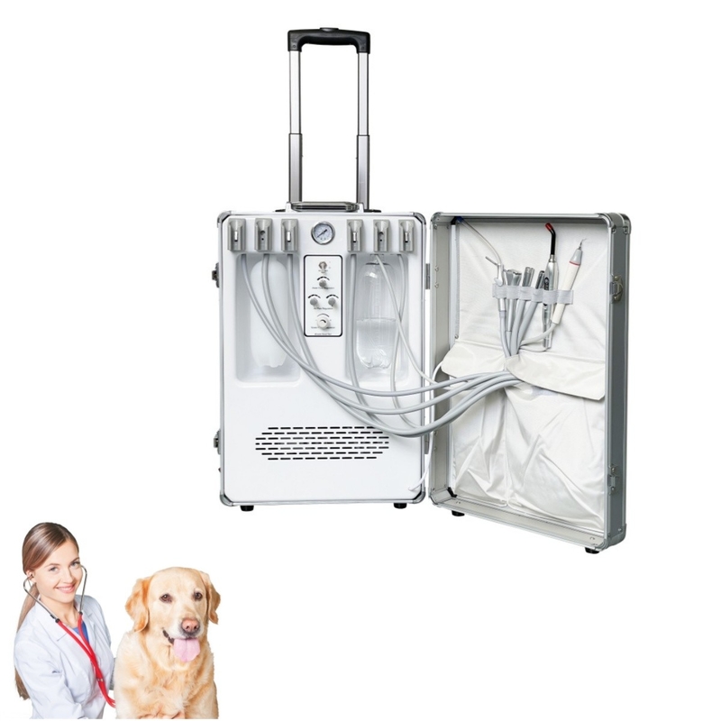 हाथ से पकड़े जाने वाले पशु चिकित्सक दंत चिकित्सा उपकरण पालतू जानवर दांतों का उपचार सूटकेस पशु दांतों की देखभाल पशु चिकित्सा मोबाइल दंत चिकित्सा इकाई