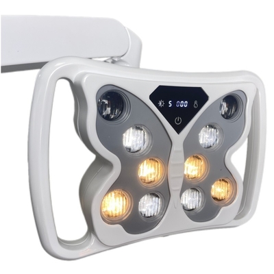 70000 LUX दंत ऑपरेशन लैंप 10 बल्ब तितली के आकार के दंत चिकित्सा इकाई के लिए सर्जिकल लैंप