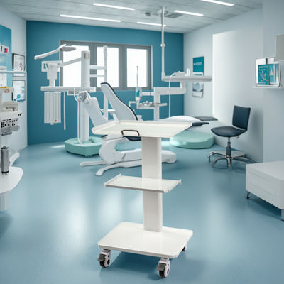 अच्छा दाम स्टेनलेस स्टील डेंटिस्ट कार्ट मल्टी-फंक्शन मोबाइल लैब कार्ट बिल्ट-इन सॉकेट के साथ 3 लेयर मोबाइल ट्रॉली ऑनलाइन