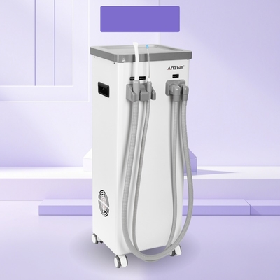 गन्दा पानी के टैंक के साथ मोबाइल दंत चूषण इकाई स्वचालित जल निकासी दंत लार इजेक्टर चूषण 800L प्रति मिनट चूषण मशीन