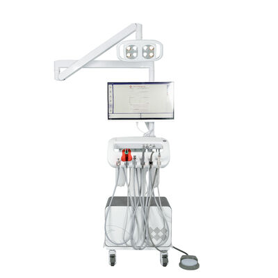 Dental Trolley Cart with Compressor and Oral Camera Portable Mobile Dental Unit with Instrument Tray