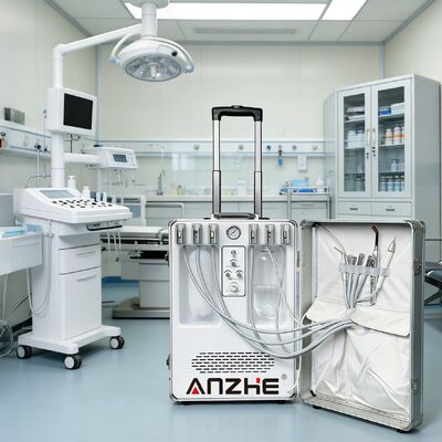 अच्छा दाम सीई अनुमोदित पोर्टेबल पशु चिकित्सा दंत चिकित्सा इकाई मोबाइल पालतू दंत चिकित्सा क्लिनिक उपकरण वायु कंप्रेसर पूर्ण सेट दंत टरबाइन इकाई के साथ ऑनलाइन