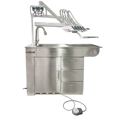3 in 1 Veterinary Workstation with Examination Table LED Surgical Light Dental Unit Air Compressor for Animal Clinic