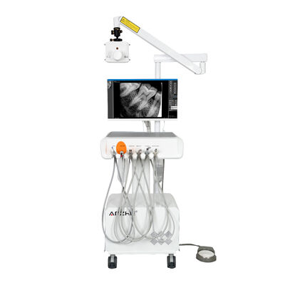 All in One Digital Dental Workstation with Portable X Ray HD Intraoral Camera Sensor PC System Mobile Dental Treatment Unit