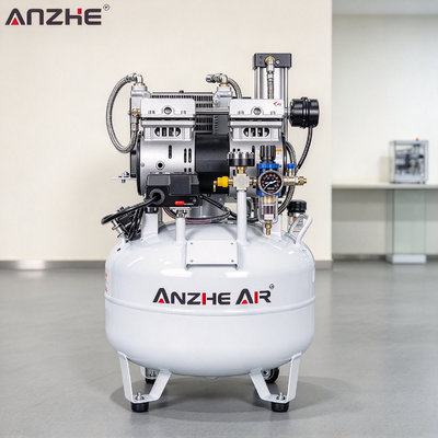 मेडिकल ग्रेड 550W ऑयल फ्री साइलेंट एयर कंप्रेसर 32L एयर टैंक बिल्ट इन ड्रायर डेंटल क्लिनिक और डेंटल इंस्ट्रूमेंट्स के लिए क्लीन ड्राई एयर सोर्स